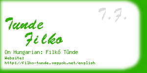 tunde filko business card