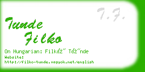 tunde filko business card